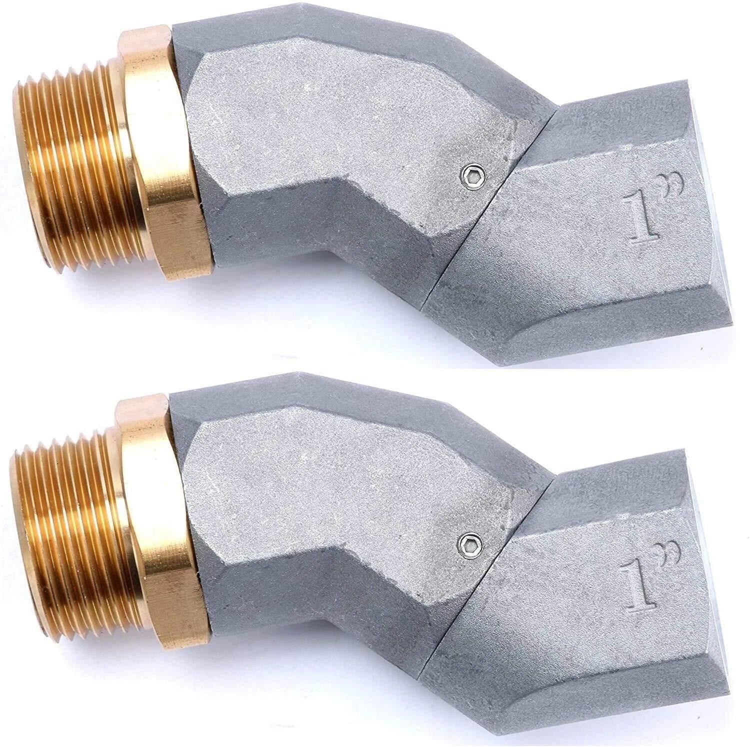 2X 1" NPT Fuel Hose Nozzle Swivel Connector for Fuel Transfer Hose