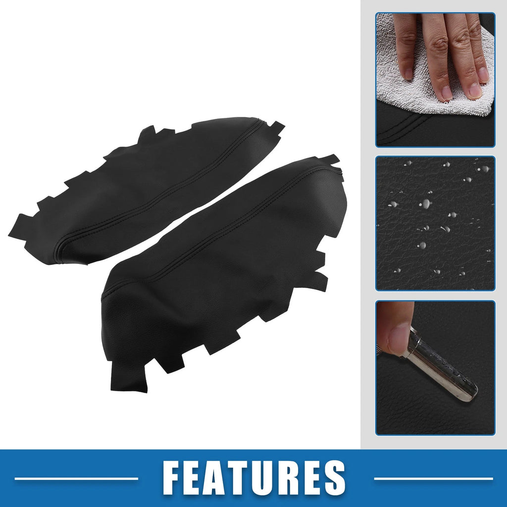 Front Door Panel Armrest Cover Replacement for Toyota Avalon (2013–2018) Black 1 Pair