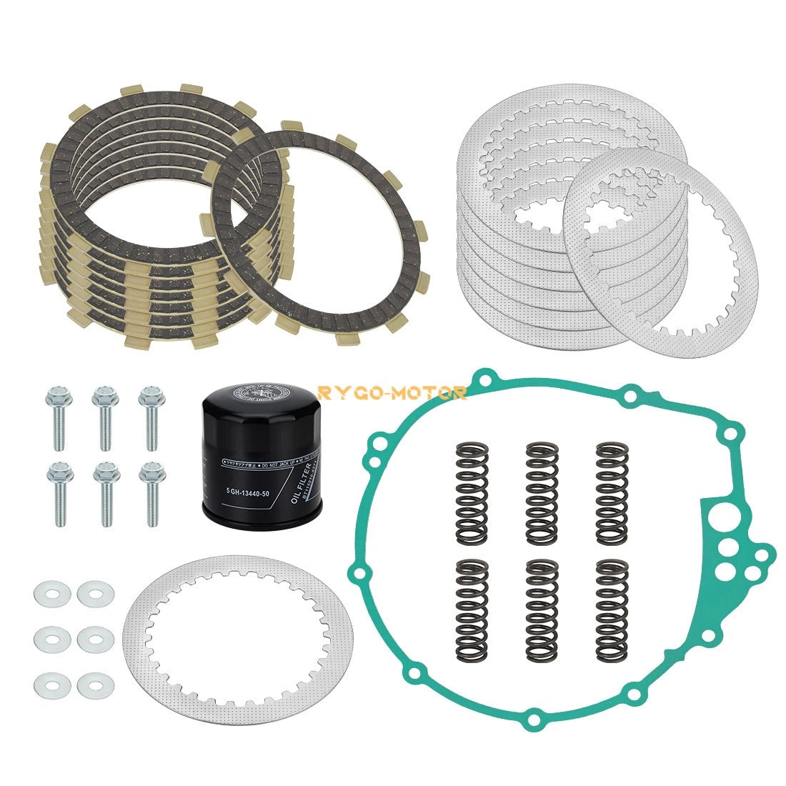 Clutch Friction Steel Plates Springs Gasket for Yamaha YZF-R6 (2003–2005)
