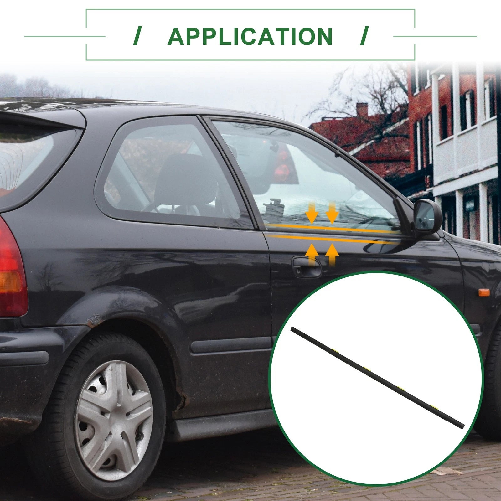 Window Weatherstrip Seal Rear Left Right Replacement for Honda Civic (2006–2011)