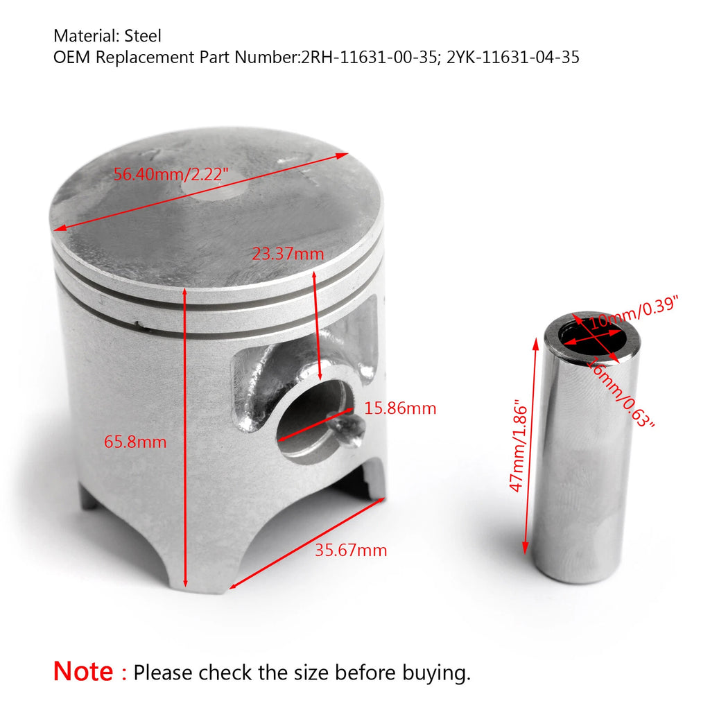 Piston Ring Kit for Yamaha TZR125 TDR250 TDR125 (1987–1994) STD Bore T9