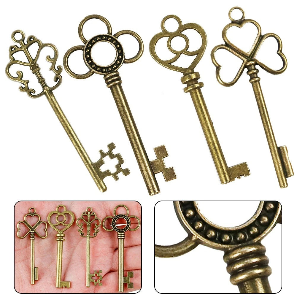 Brass Skeleton Key for DIY Projects (No specific make/model)