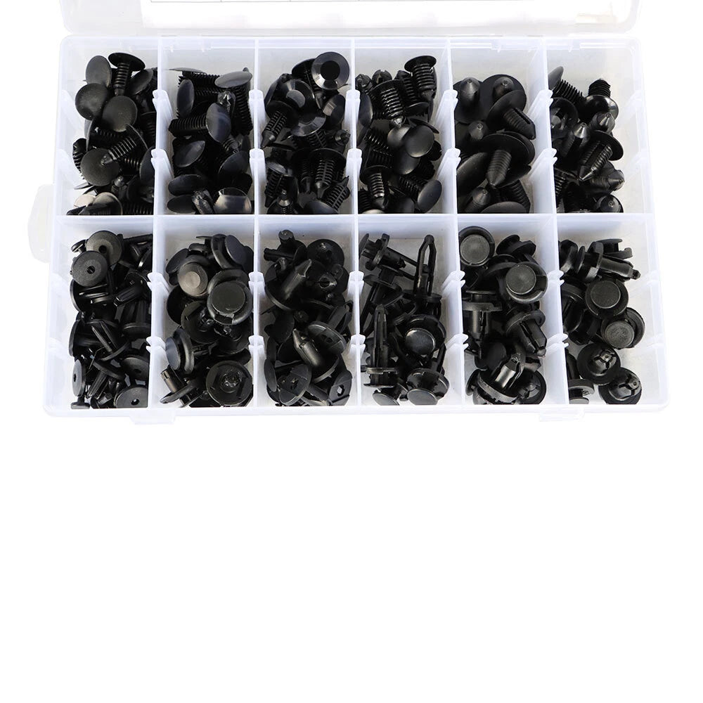 192Pcs Nylon Shield Pin Rivet Fasteners for Universal Vehicles (All Years)