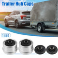Trailer Axle Wheel Hub Cap Set 1.98 Inch with Rubber Plugs for Trailer (2)