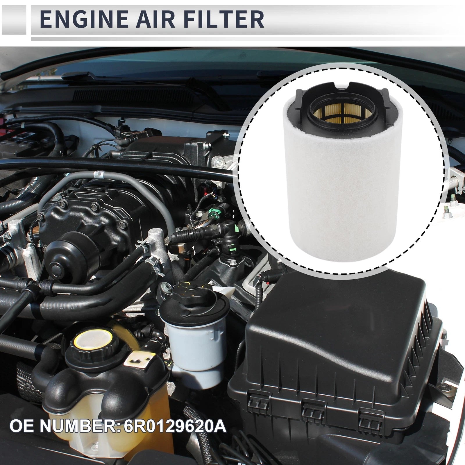 Engine Air Filter OEM Replacement for Audi A1 L4 1.4L (2011–2018)