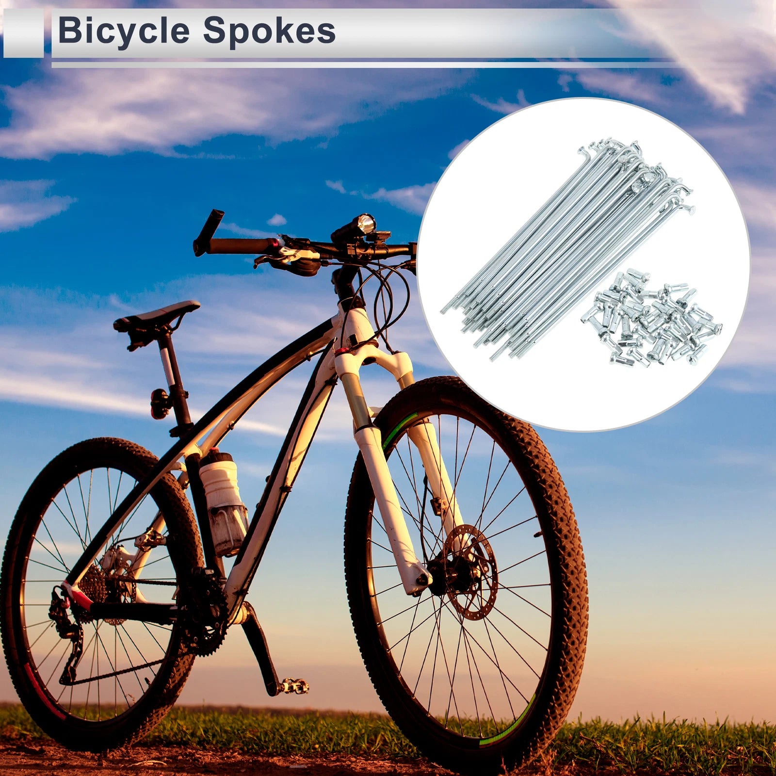 Bicycle Spokes Nipple Set 12G 109mm Galvanized for 29er (1990–1990)