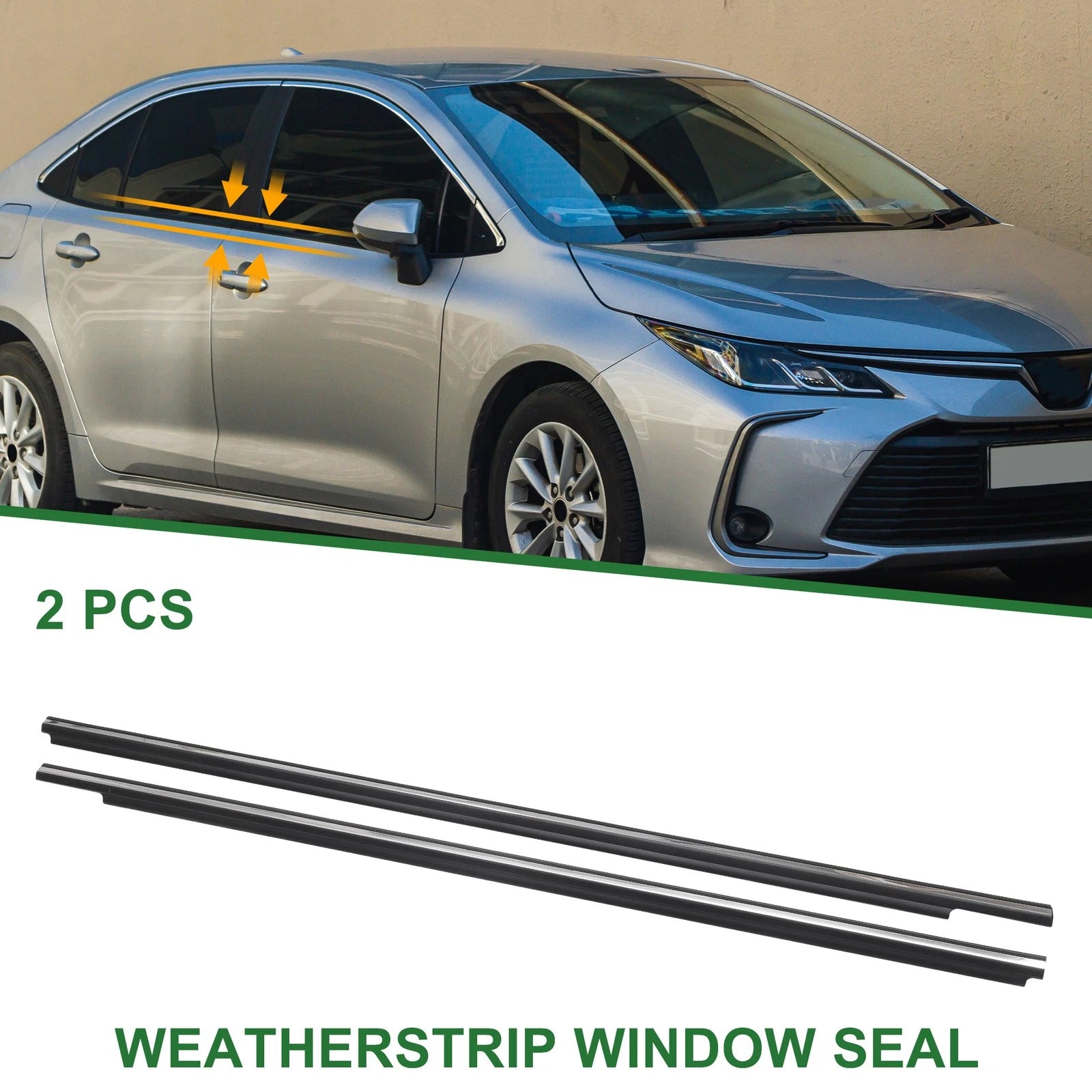 Weatherstrip Window Seal Front Left Right for Toyota Corolla (2003–2008)