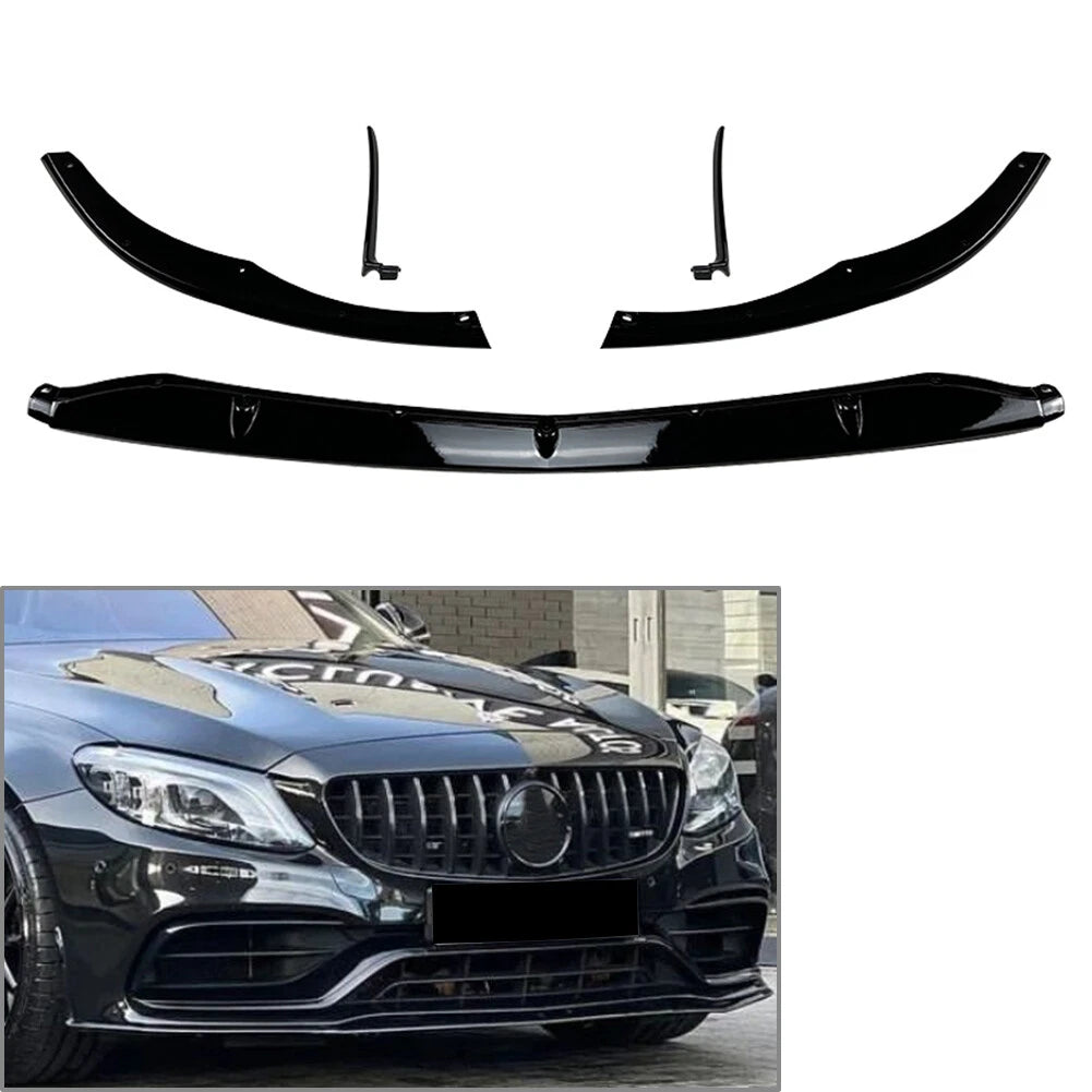 Bumper Lip Splitter for Mercedes Benz C Class Coupe C205 C63 (2015–2022)