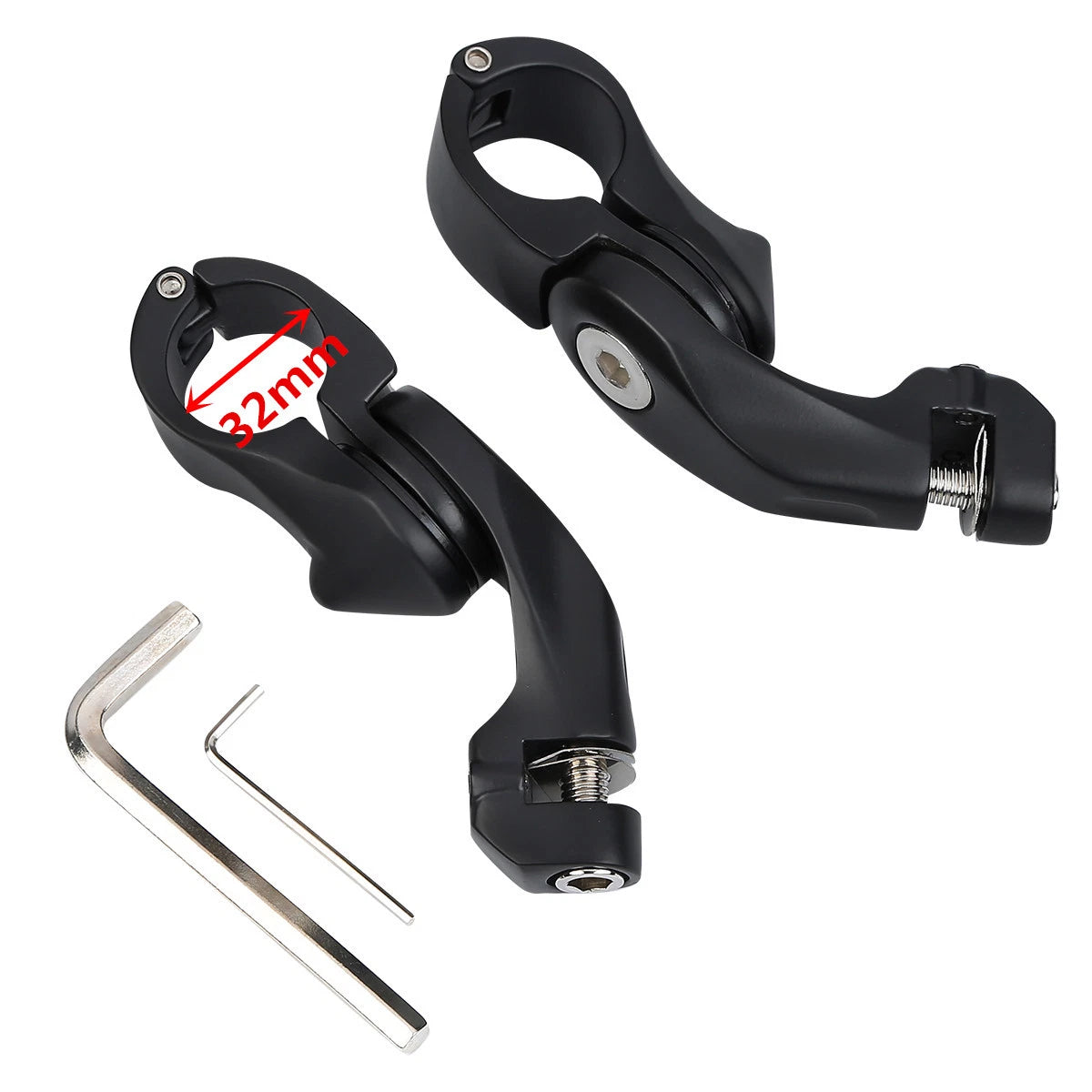 1-1/4" Short Angled Adjustable Highway Pegs for Harley Softail (Fits 1984–2023)