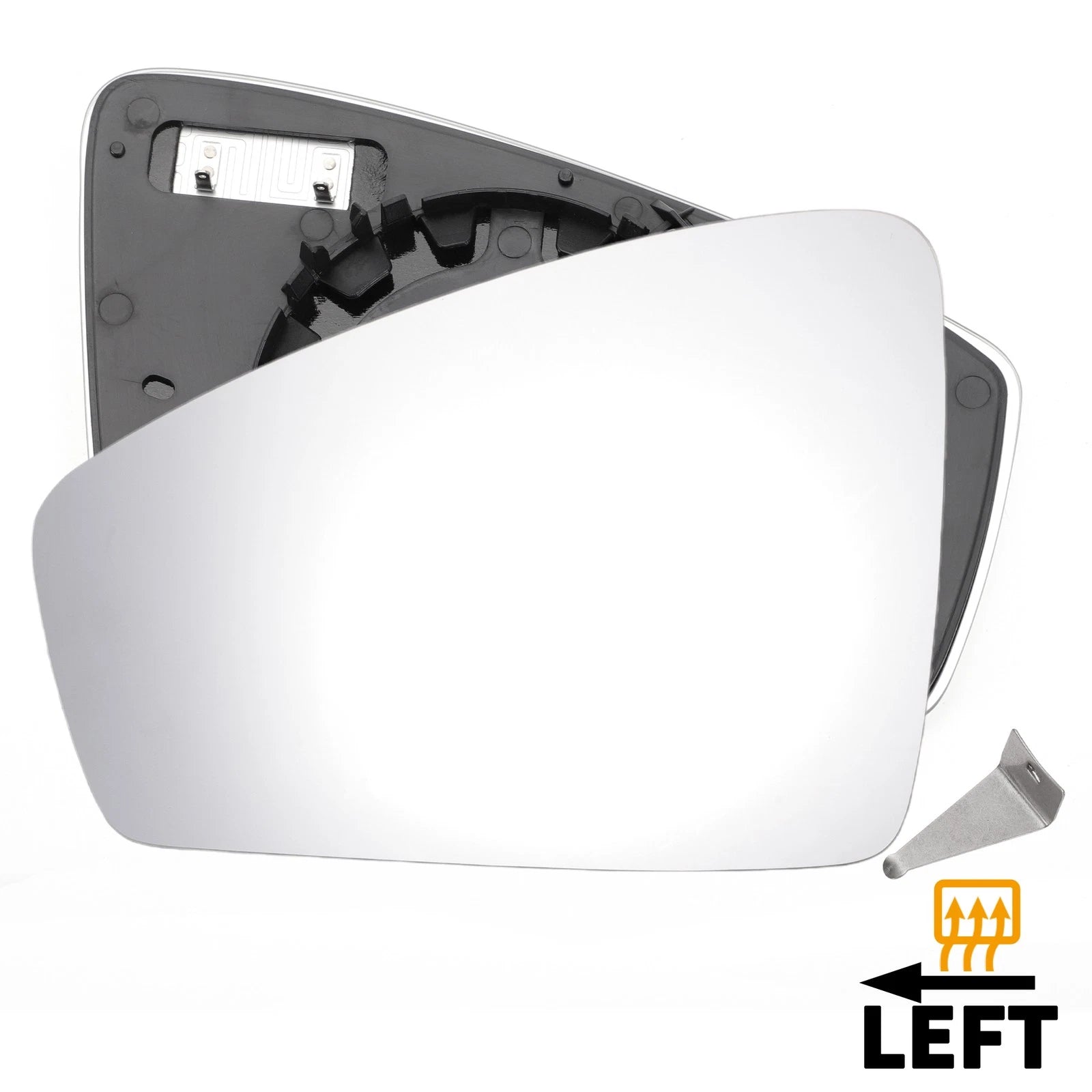 Left Side Mirror Glass with Back Heated Replacement for Volkswagen Tiguan (2016–2021)