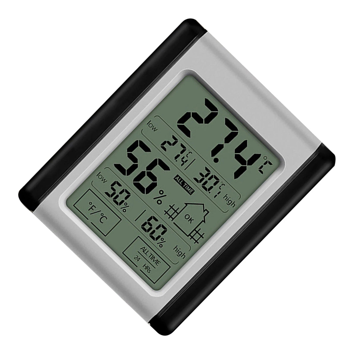 LCD Screen Digital Display Thermometer Hygrometer for Indoor Use (1 PC)