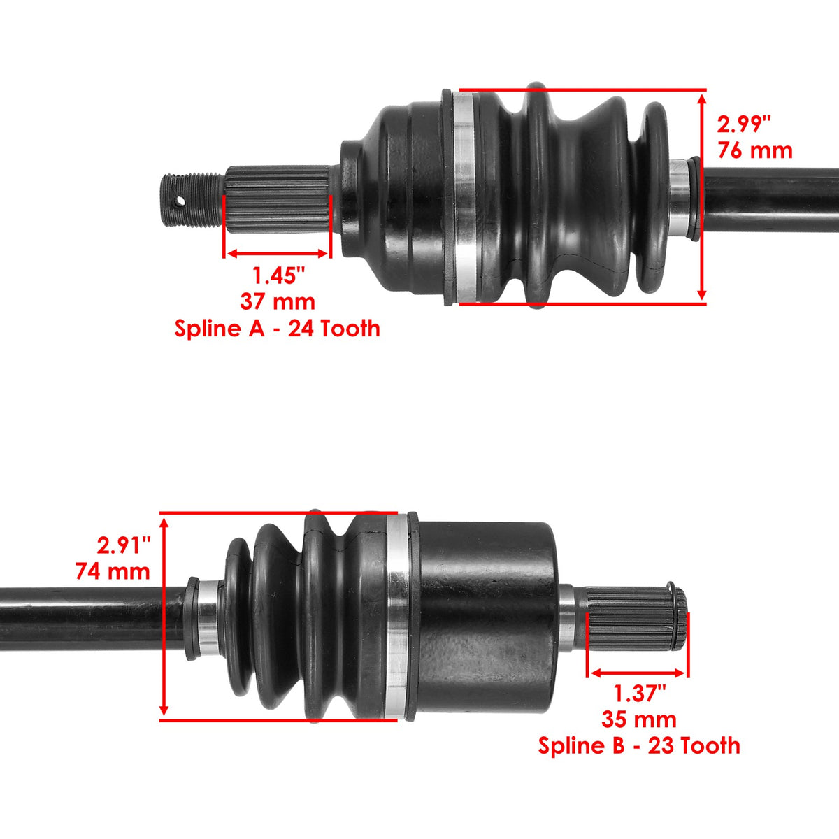 CV Joint Axle Kit Rear Left Right for Honda Foreman Rubicon 500 (2020–2021)