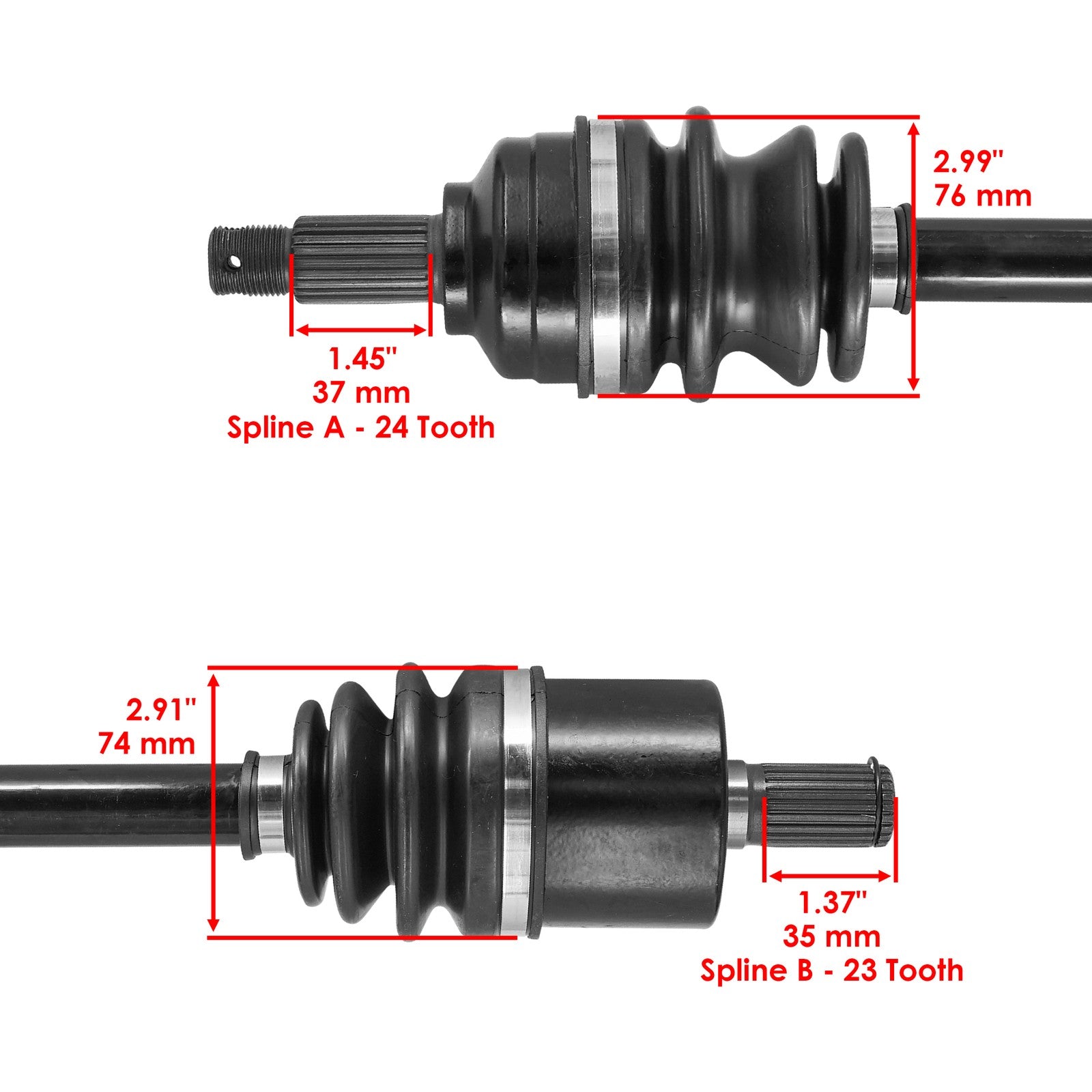CV Joint Axle Kit Rear Left Right for Honda Foreman Rubicon 500 (2020–2021)