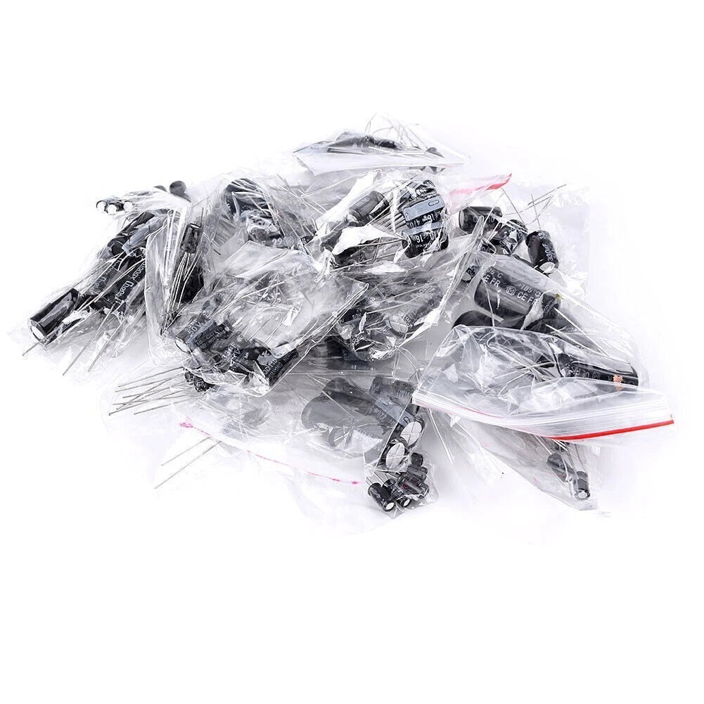 Electrolytic Radial Capacitors Assortment Kit for (1uF-2200uF)