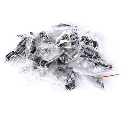 Electrolytic Radial Capacitors Assortment Kit for (1uF-2200uF)