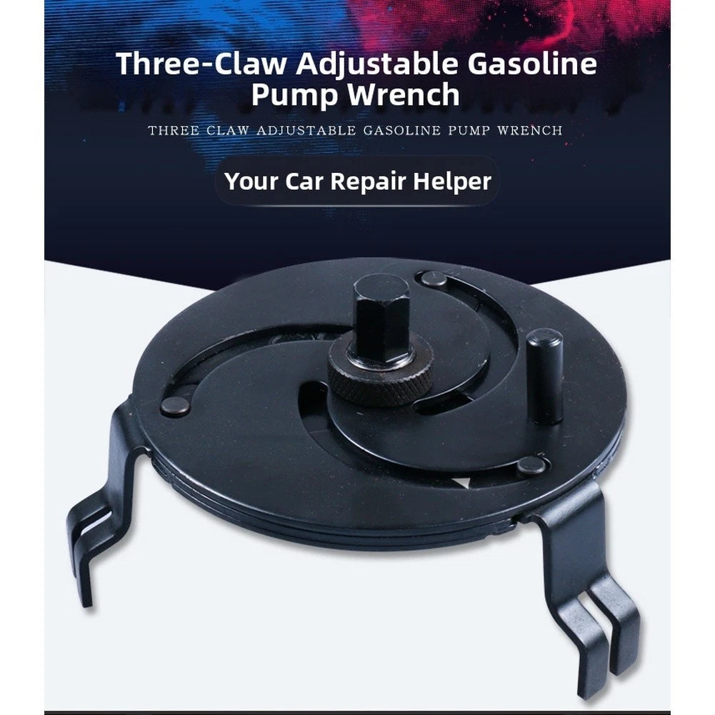 Adjustable Three Jaw Fuel Pump Tool for Tank Cap Removal (Fits 14mm Fasteners)
