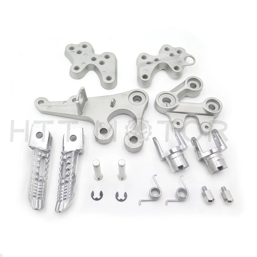 Front Footrest Bracket Assembly for Suzuki GSXR 1000 (2005–2014) Polish Silver