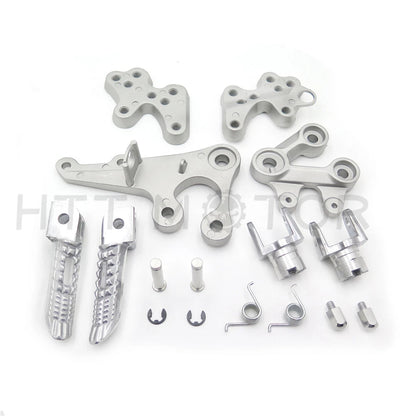 Front Footrest Bracket Assembly for Suzuki GSXR 1000 (2005–2014) Polish Silver