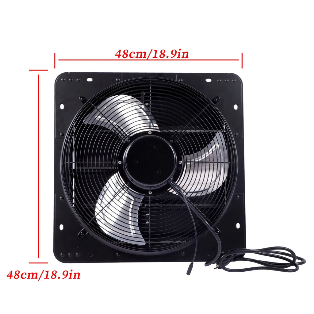 Shutter Exhaust Fan 16 Inch 2600 CFM Wall Mounted with Speed Controller
