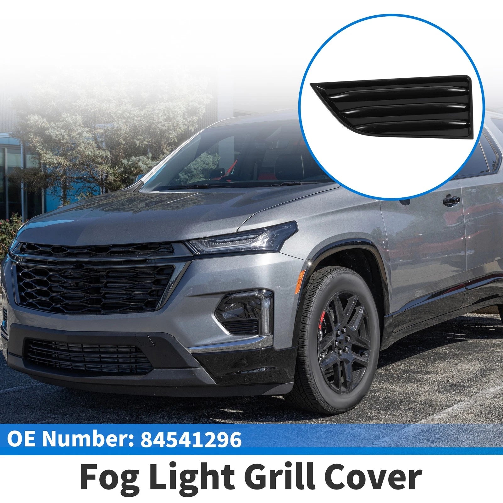 Front Left Fog Light Grill Replacement for Chevrolet Traverse (2022–2023)
