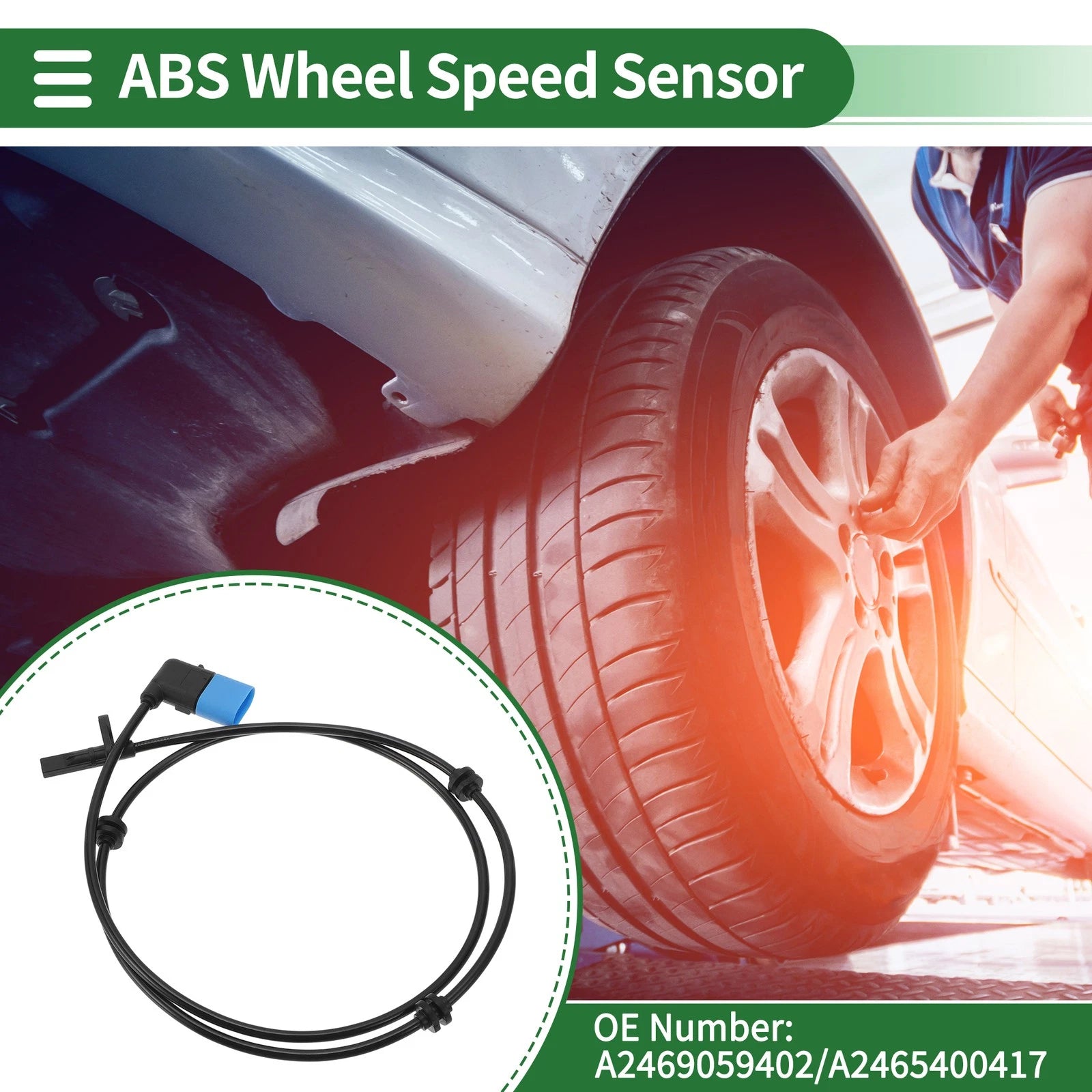 ABS Wheel Speed Sensor Replacement for Mercedes-Benz CLA250 Left Rear (2014–2019)