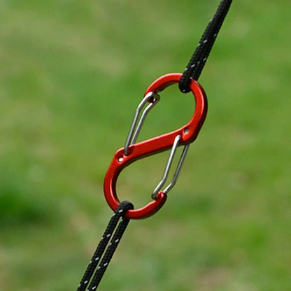 5Pcs Aluminum Carabiner Clips with Spring Loaded Mechanism for Gear