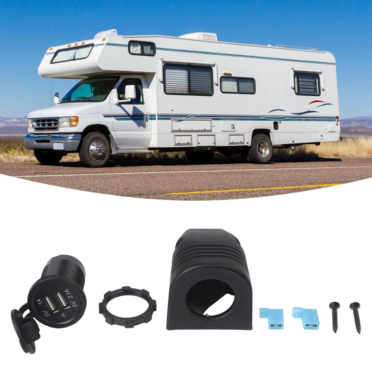 12-24V Dustproof Socket for Motorhome, Camper Van, Caravan