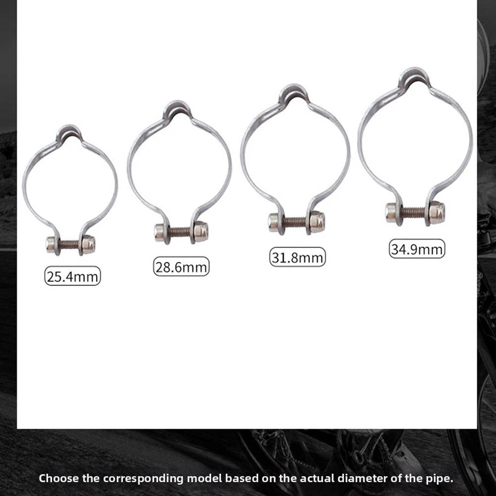 Brake Cable Clamp for Road Mountain Bikes (25.4-34.9mm, Alloy 6061, Silver)