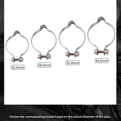 Brake Cable Clamp for Road Mountain Bikes (25.4-34.9mm, Alloy 6061, Silver)
