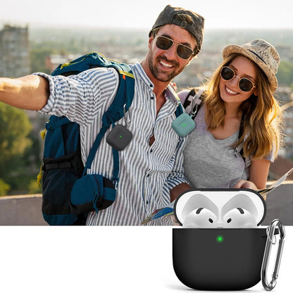 Black Soft Silicone Protective Case for AirPods 4th Gen (2024)