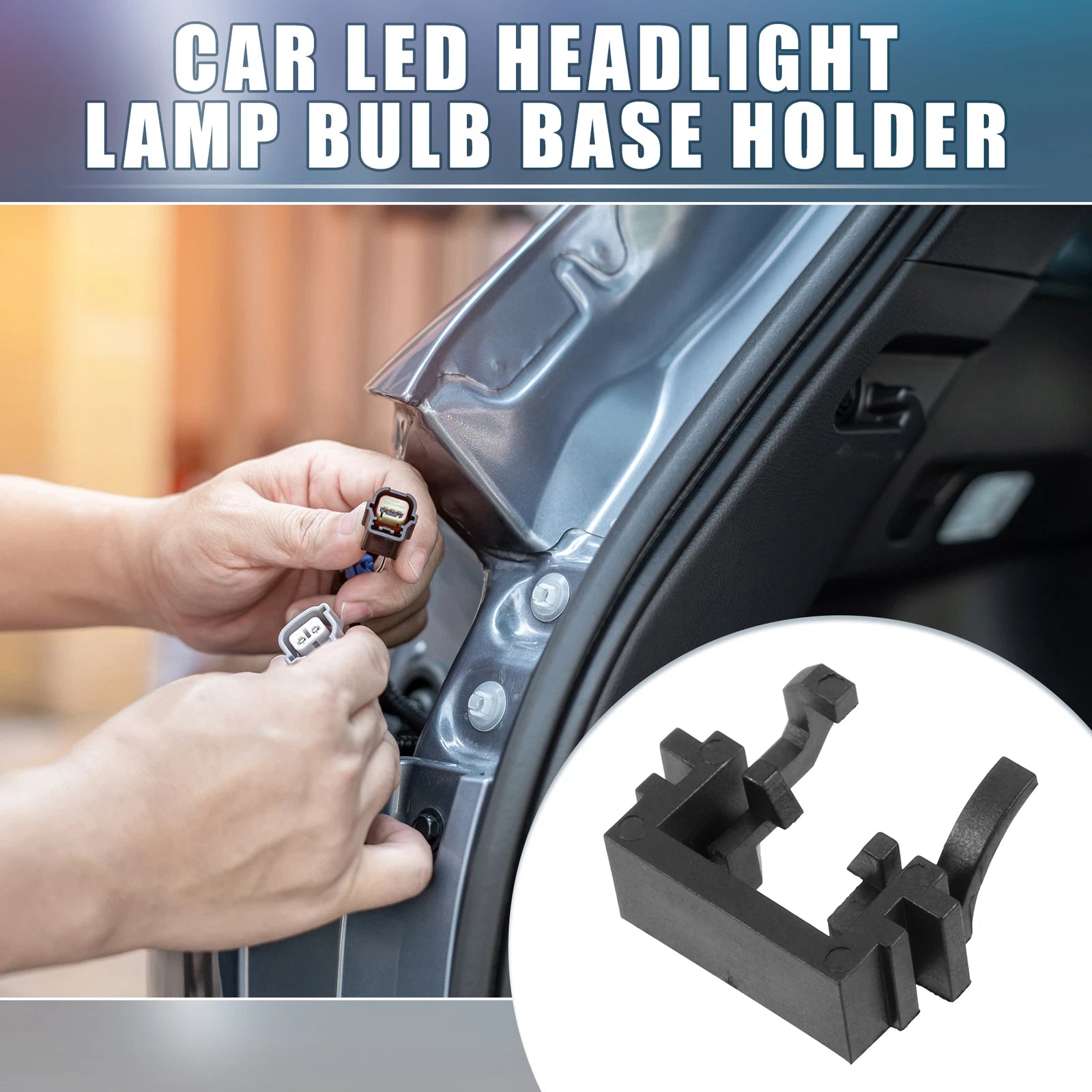 H7 LED Low Beam Headlight Bulb Base Holder for Ford Focus (1 Pair)