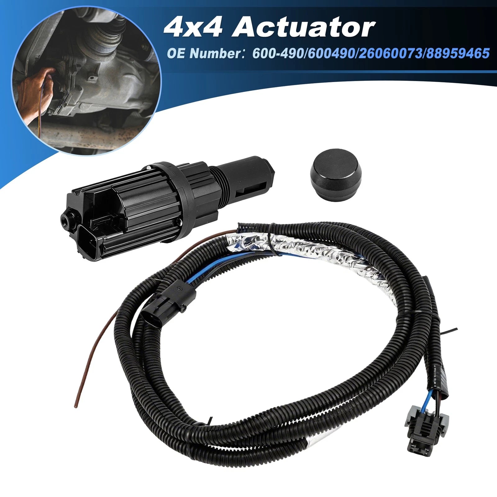 4WD Actuator Harness Kit Replacement for Chevrolet K1500 K2500 K3500 (1996–2000)