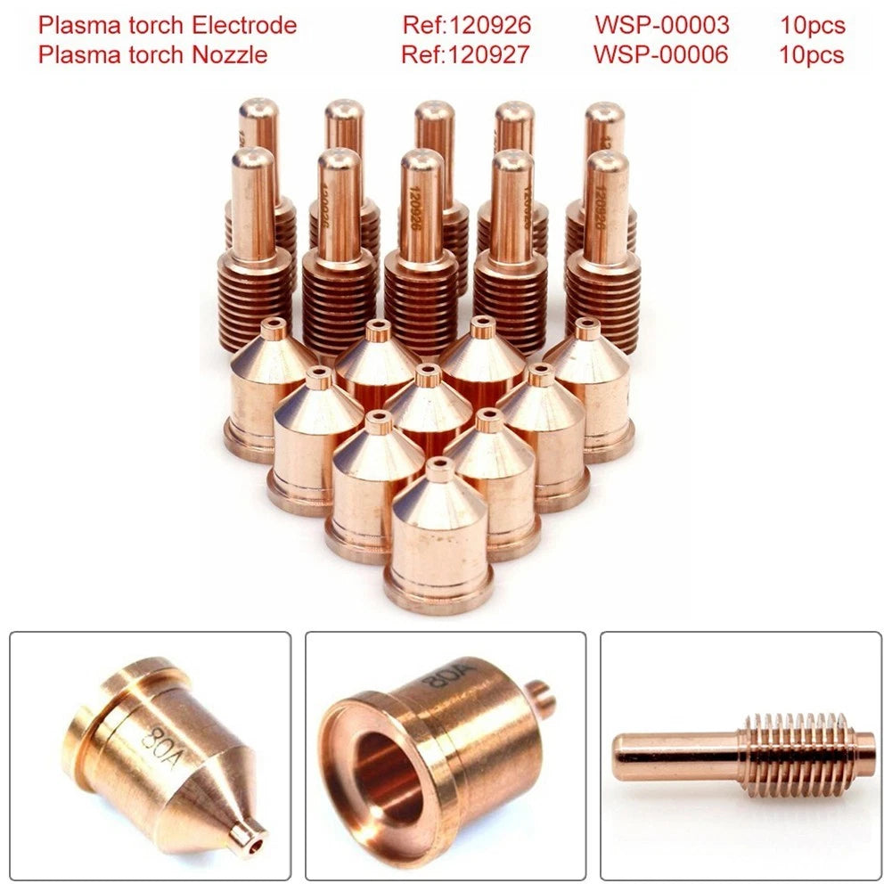 20pcs Plasma Nozzle Tips for Cutting Torch 80A (2022)