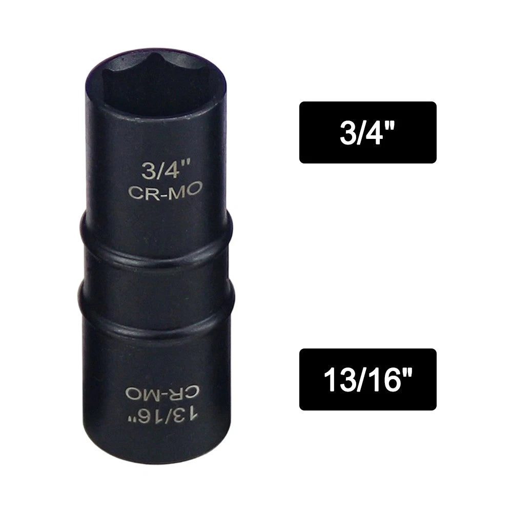 16.5mm 17.5mm Thin Wall Wheel Nut Flip Socket 1/2in Drive