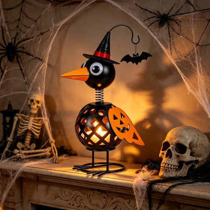 Crow Pumpkin Ornament for Halloween Decor