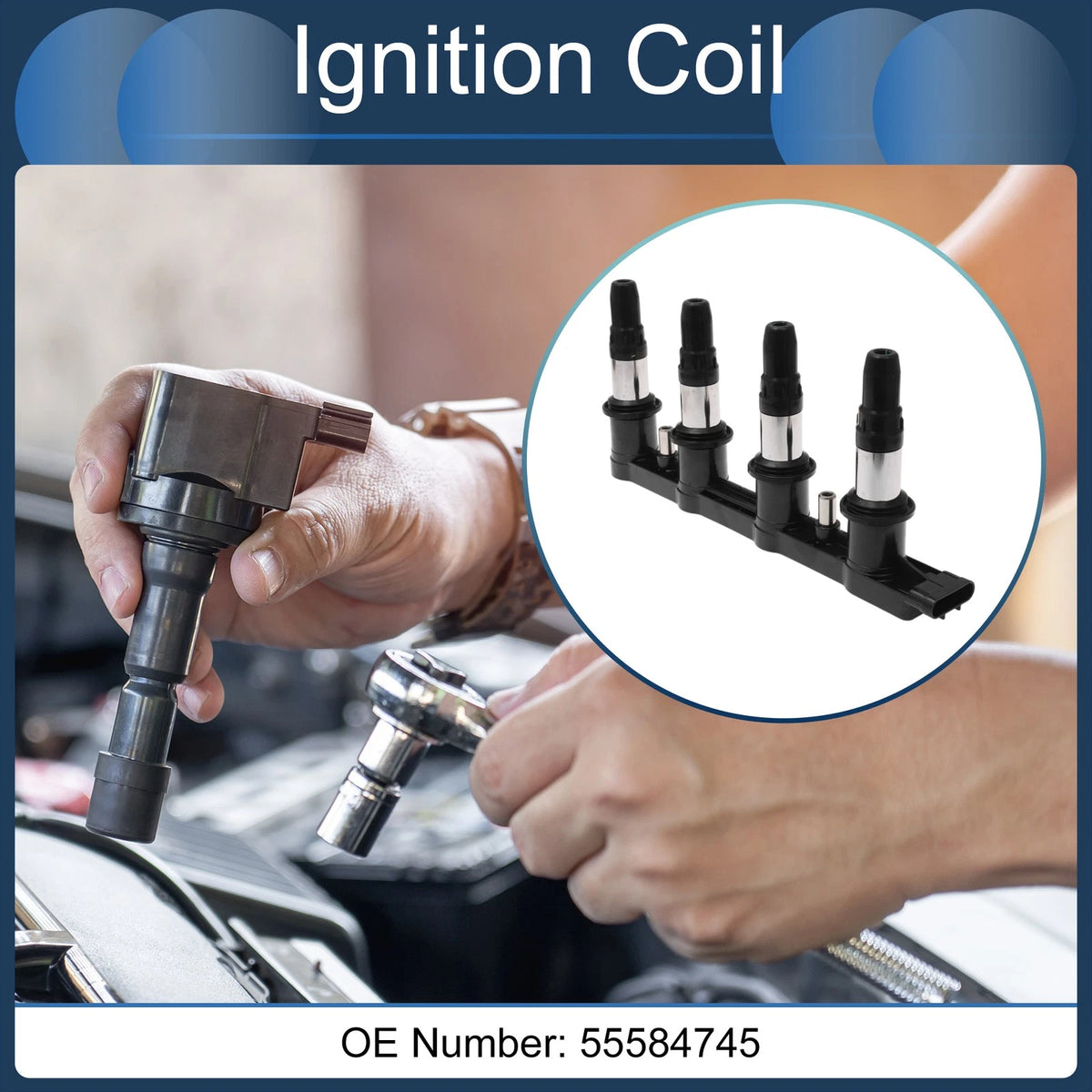 Ignition Coil Pack No. 55584745 for Chevrolet Aveo 1.6L (2009–2011)