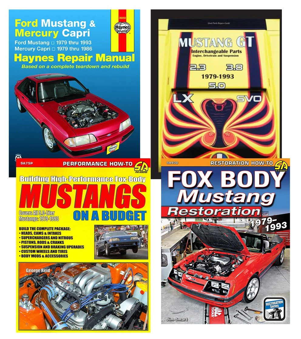 Set of 2 Restoration Manuals & Performance Guides for Ford Mustang (1979–1993)