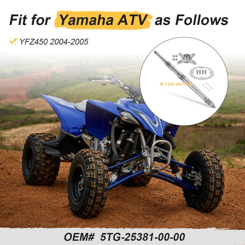 Rear Axle Shaft with Sprocket Hub for Yamaha YFZ450 (2004–2005) 5TG-25381-00-00