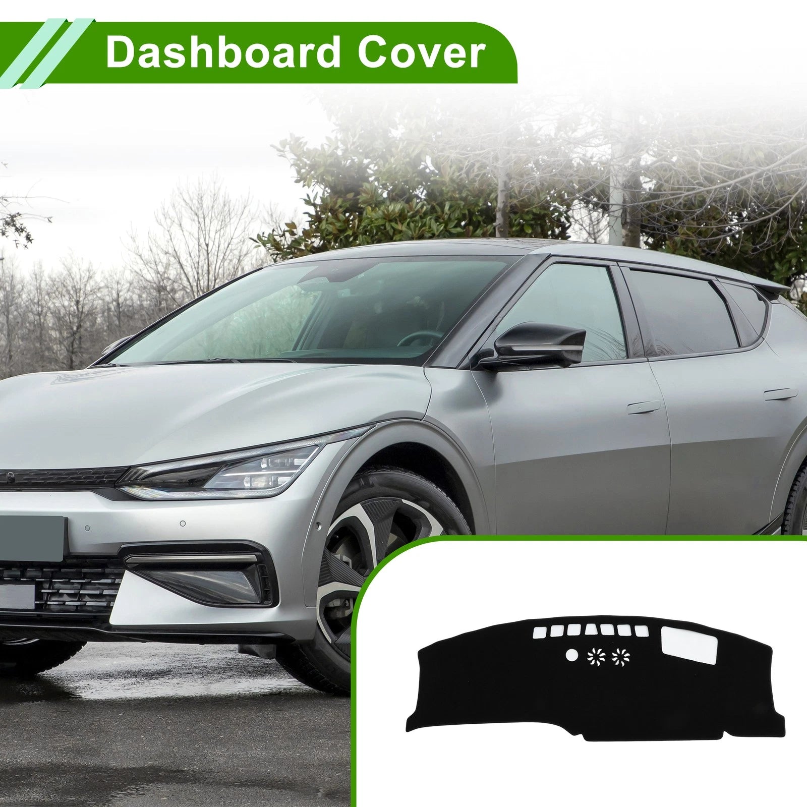 Dashboard Cover for Kia EV3 GT Line (2024–2025) HUD Polyester Black 1 Pc