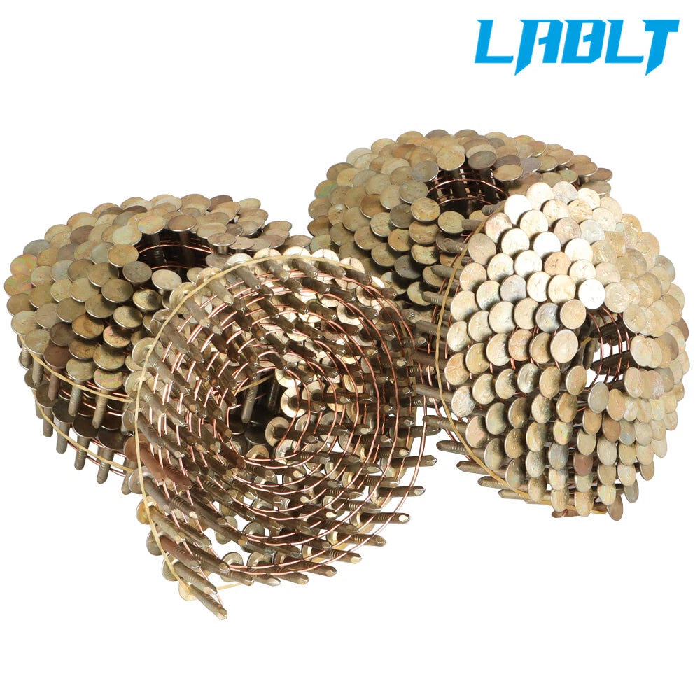 3600 Pcs 3/4" Smooth Galvanized Shank Coil Roofing Nails 15 Degree