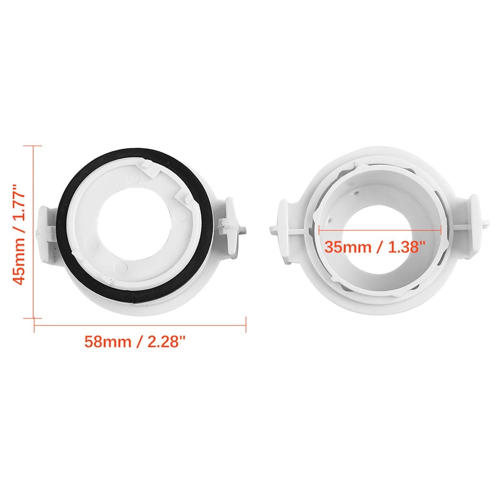 H7 LED Headlight Adapter Retainer Holder for BMW E46 E90 E65 (4pcs)