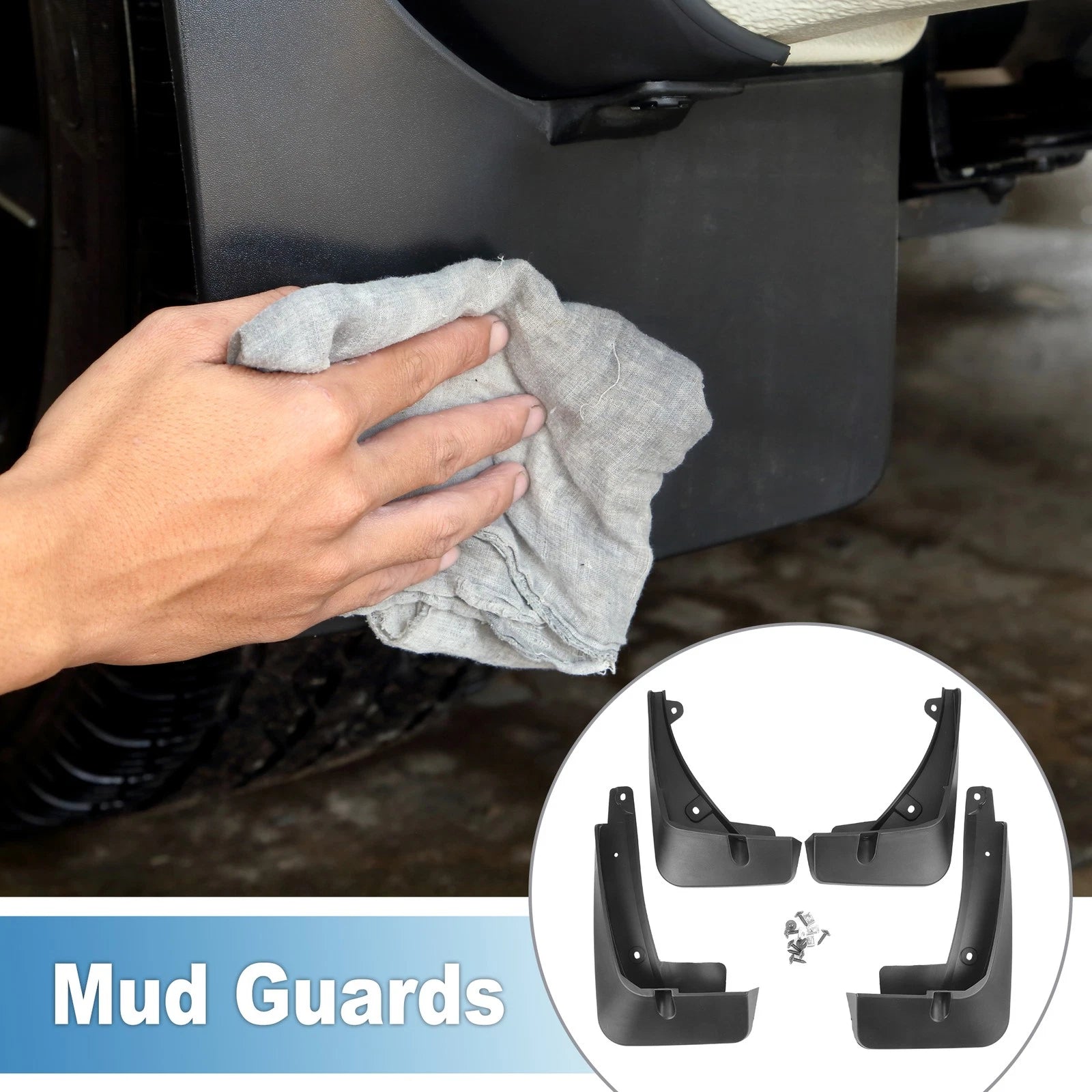 Front and Rear Side Mud Flaps Splash Guards for Chevrolet Trax (2019–2020)