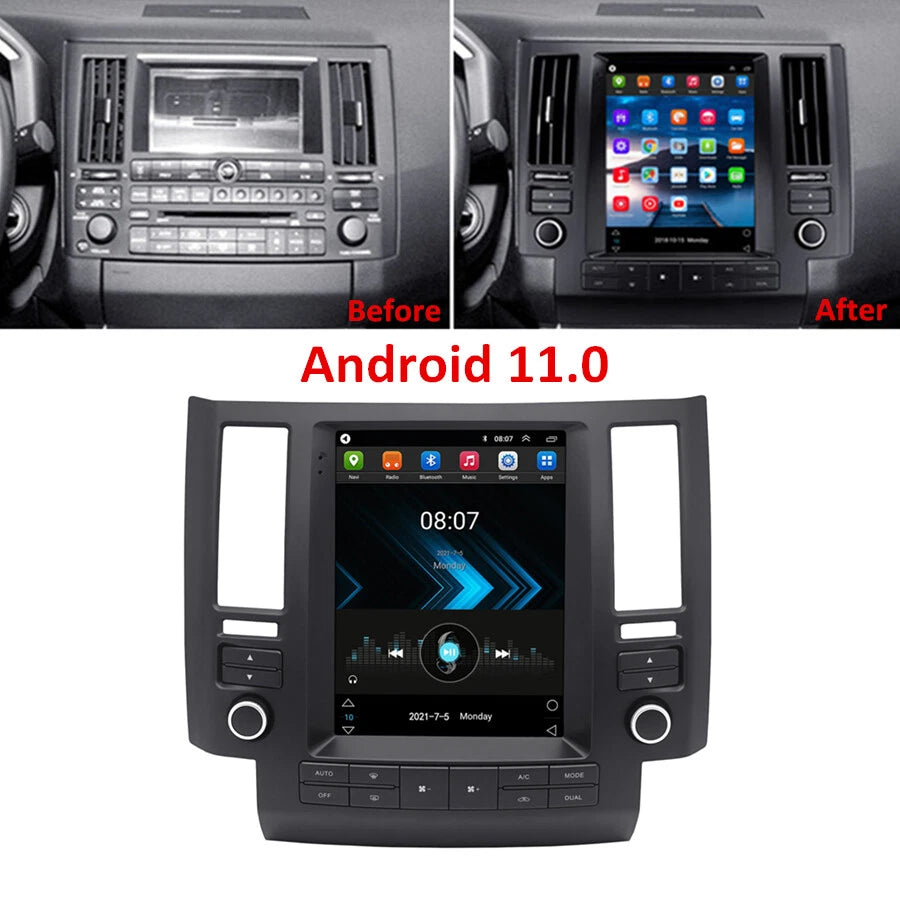 9.7" Android 11 GPS Head Unit for Infiniti FX35 FX45 (2003–2006)