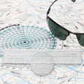Sliding Ruler for Azimuth Calculations (Professional Aviation Tool)