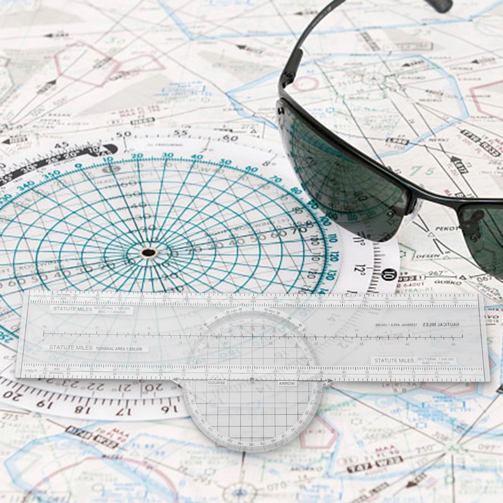 Sliding Ruler for Azimuth Calculations (Professional Aviation Tool)