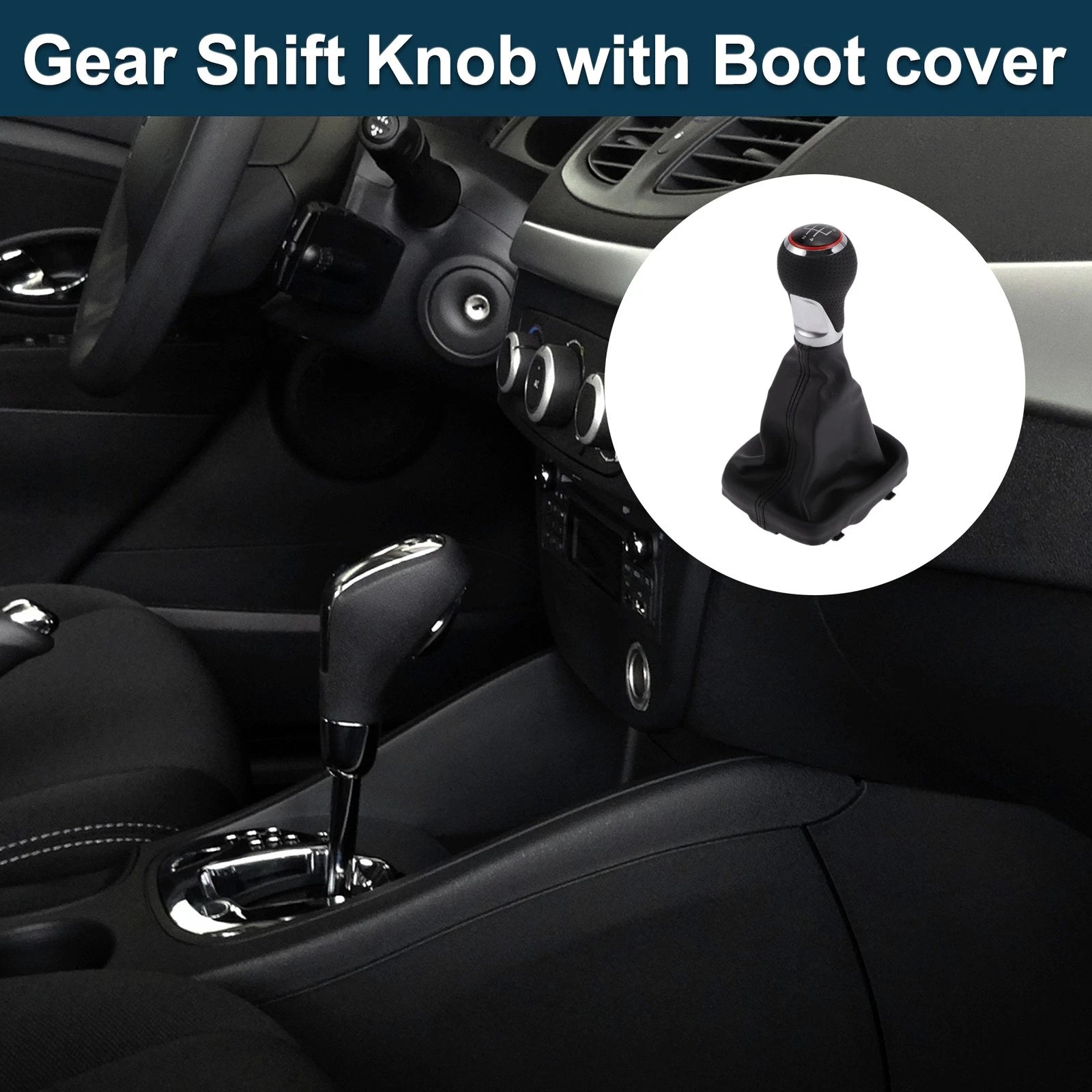 Gear Shift Knob with Boot Dust Cover for Audi A3 S3 8P (2004–2012)