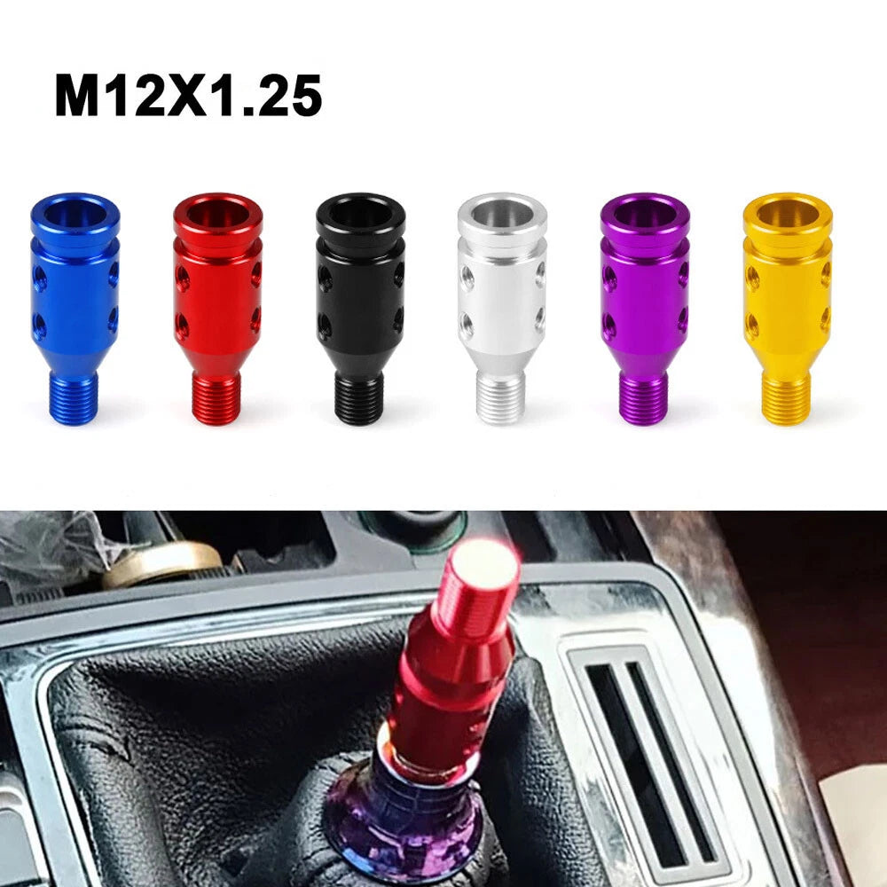 Aluminum Car Shift Knob Adapter M12x1.25 Fit For Non Threaded Shifters Universal