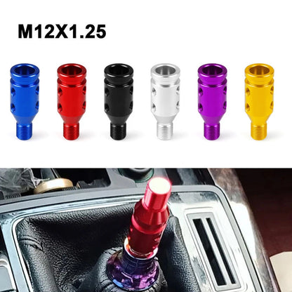Aluminum Car Shift Knob Adapter M12x1.25 Fit For Non Threaded Shifters Universal
