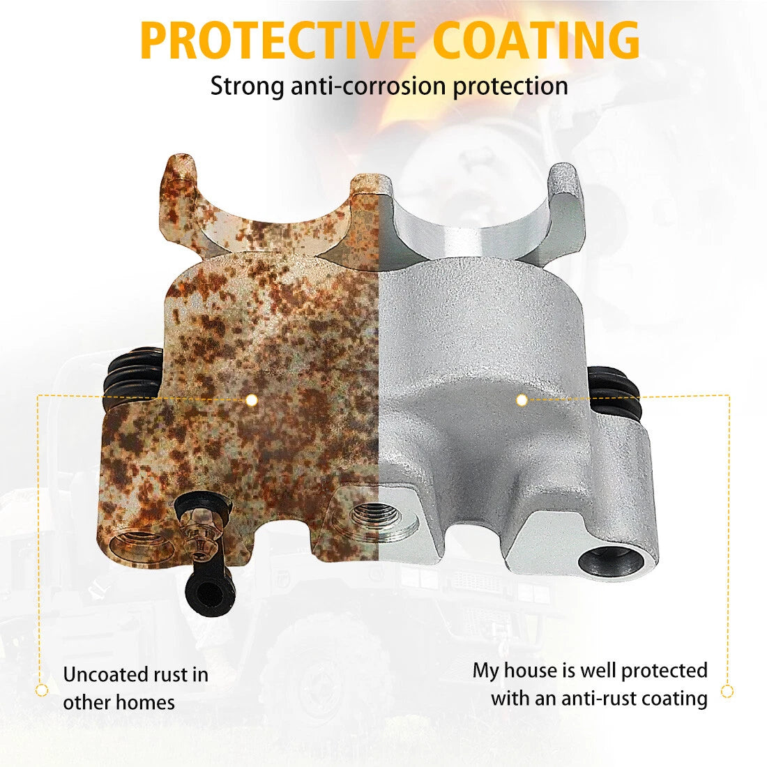 Front Brake Calipers w/Pads for Polaris Ranger XP 900 XP 1000 (2013–2019)