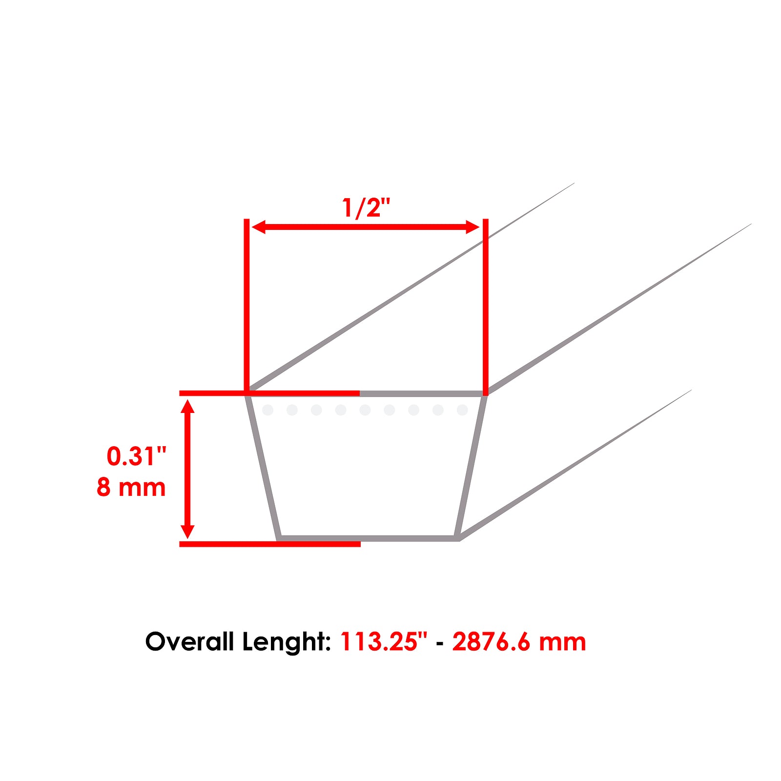 Deck Aramid Belt Replacement for Exmark QZE452CEM42100 (42 inch) (2020–2020)